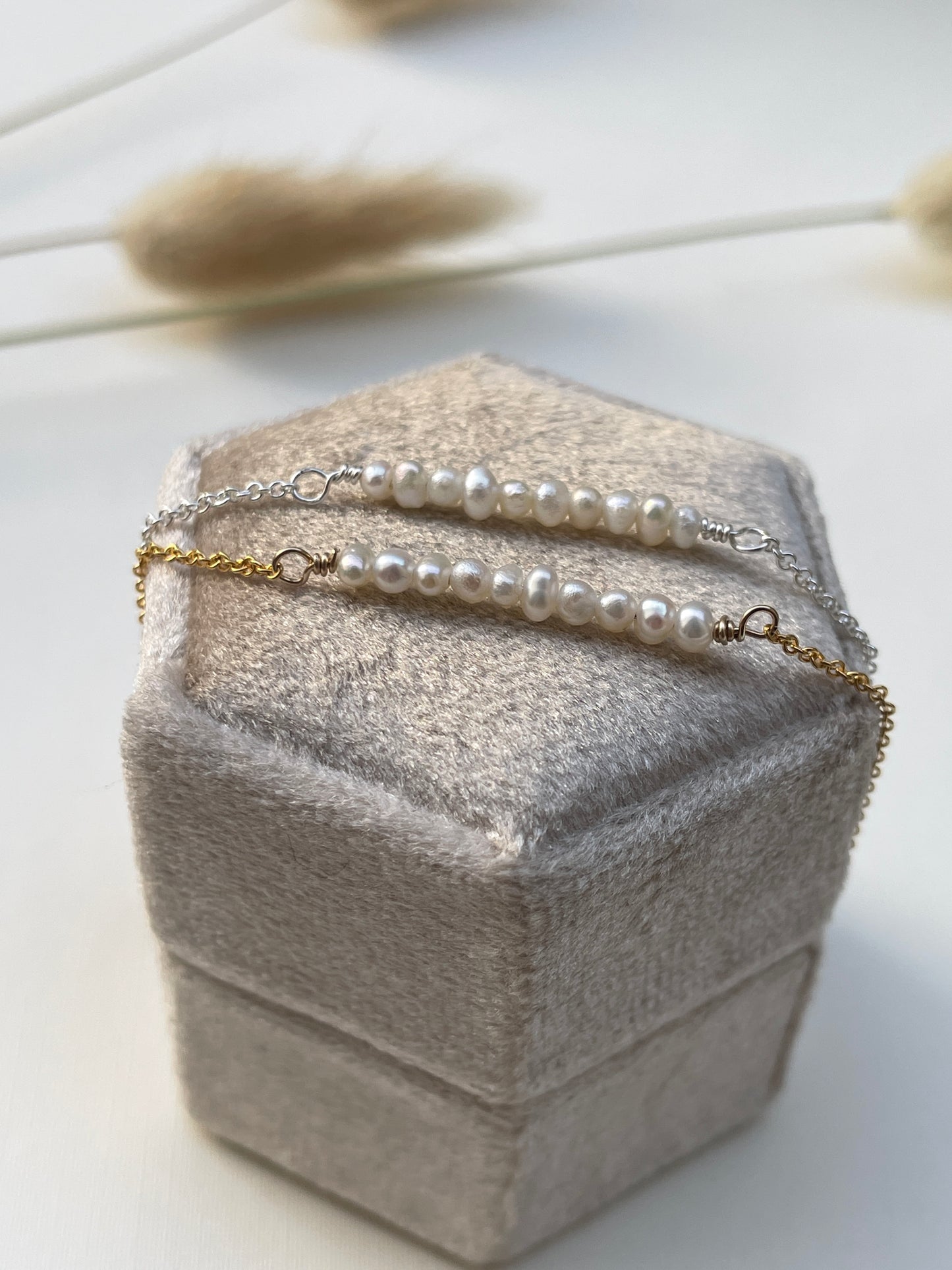 Seed Pearl Bar Necklace