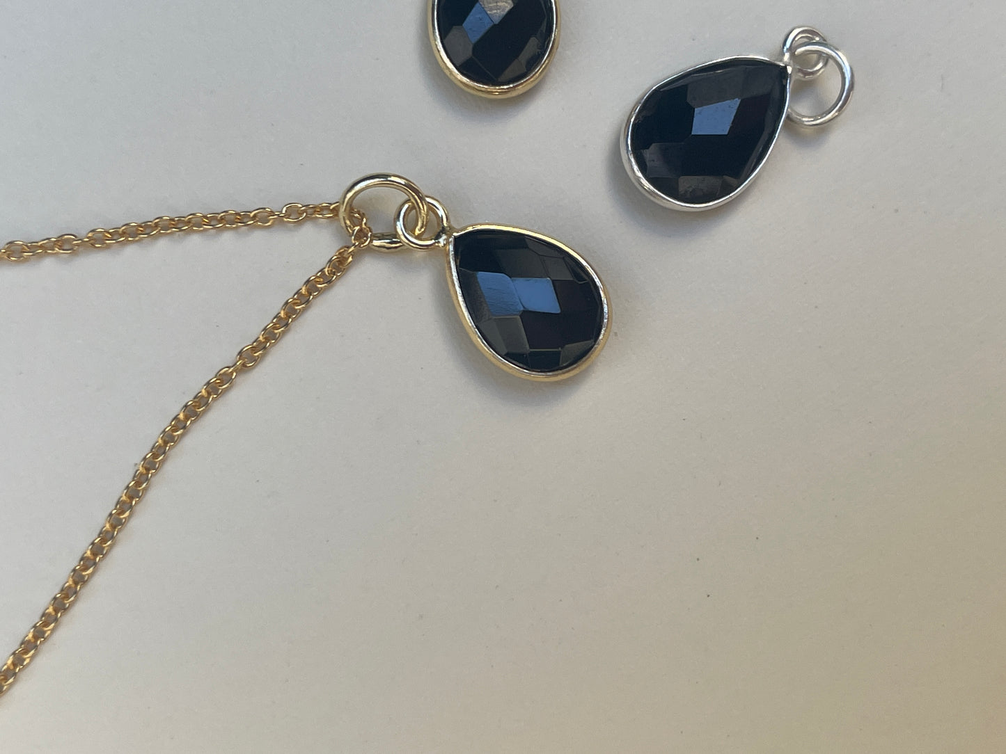Midnight Black Onyx Teardrop Pendant