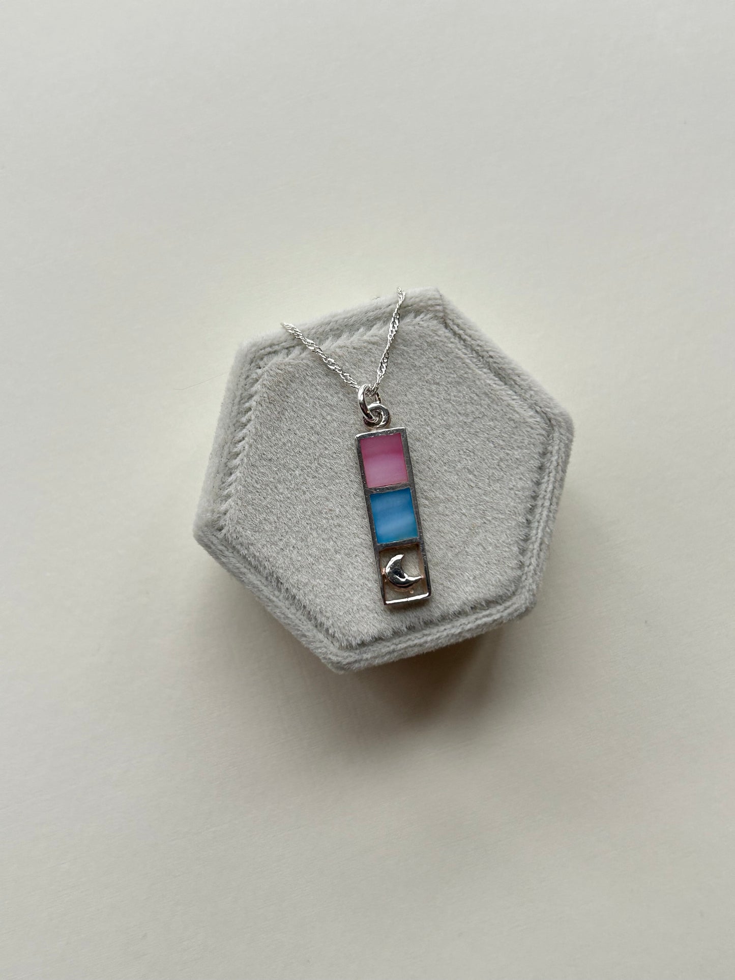 Crescent Moon Bar Necklace