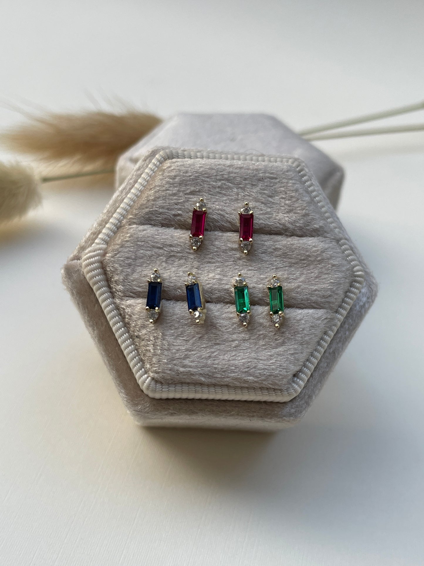 Kiona Emerald Cut Studs