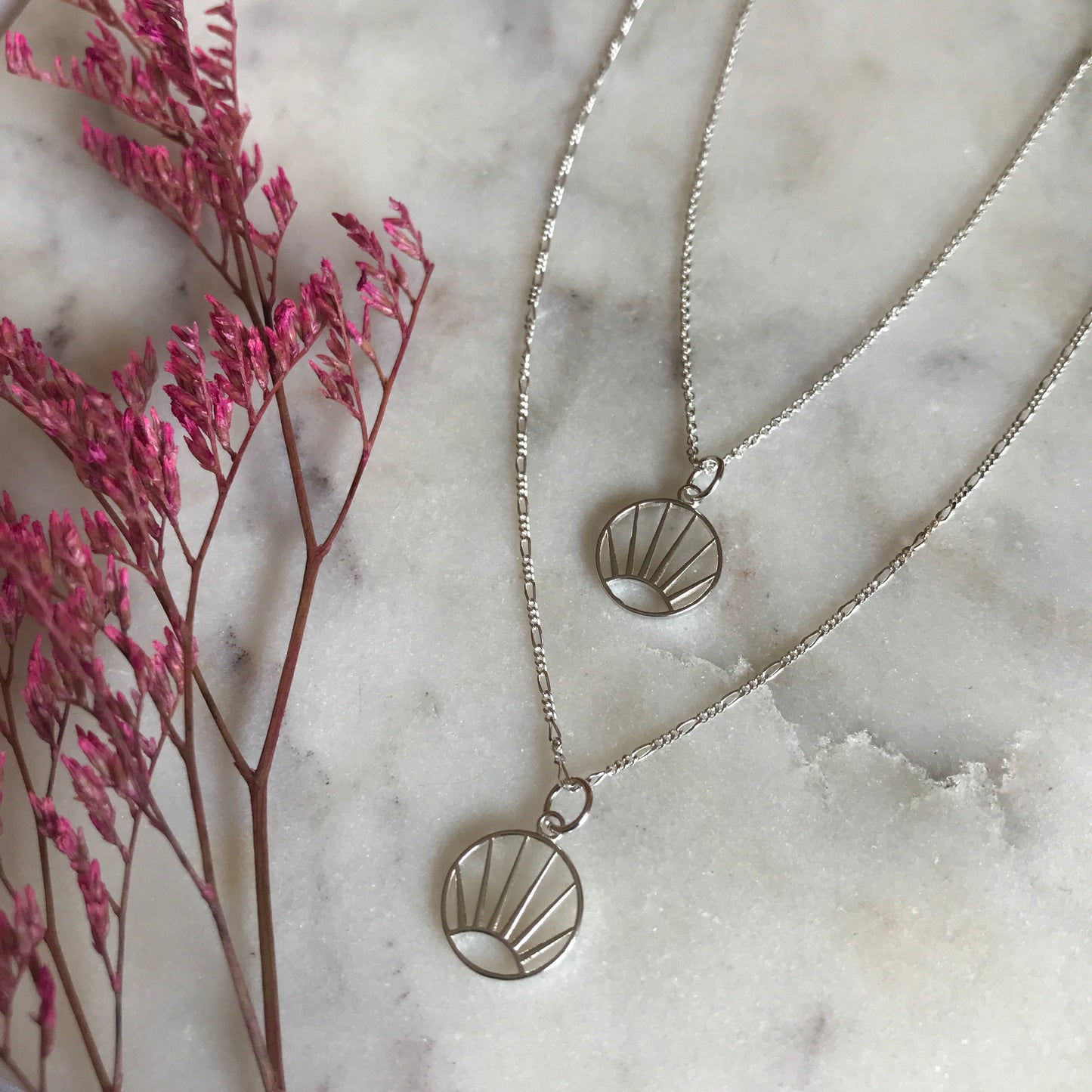 Spring Sunset Charm Necklace