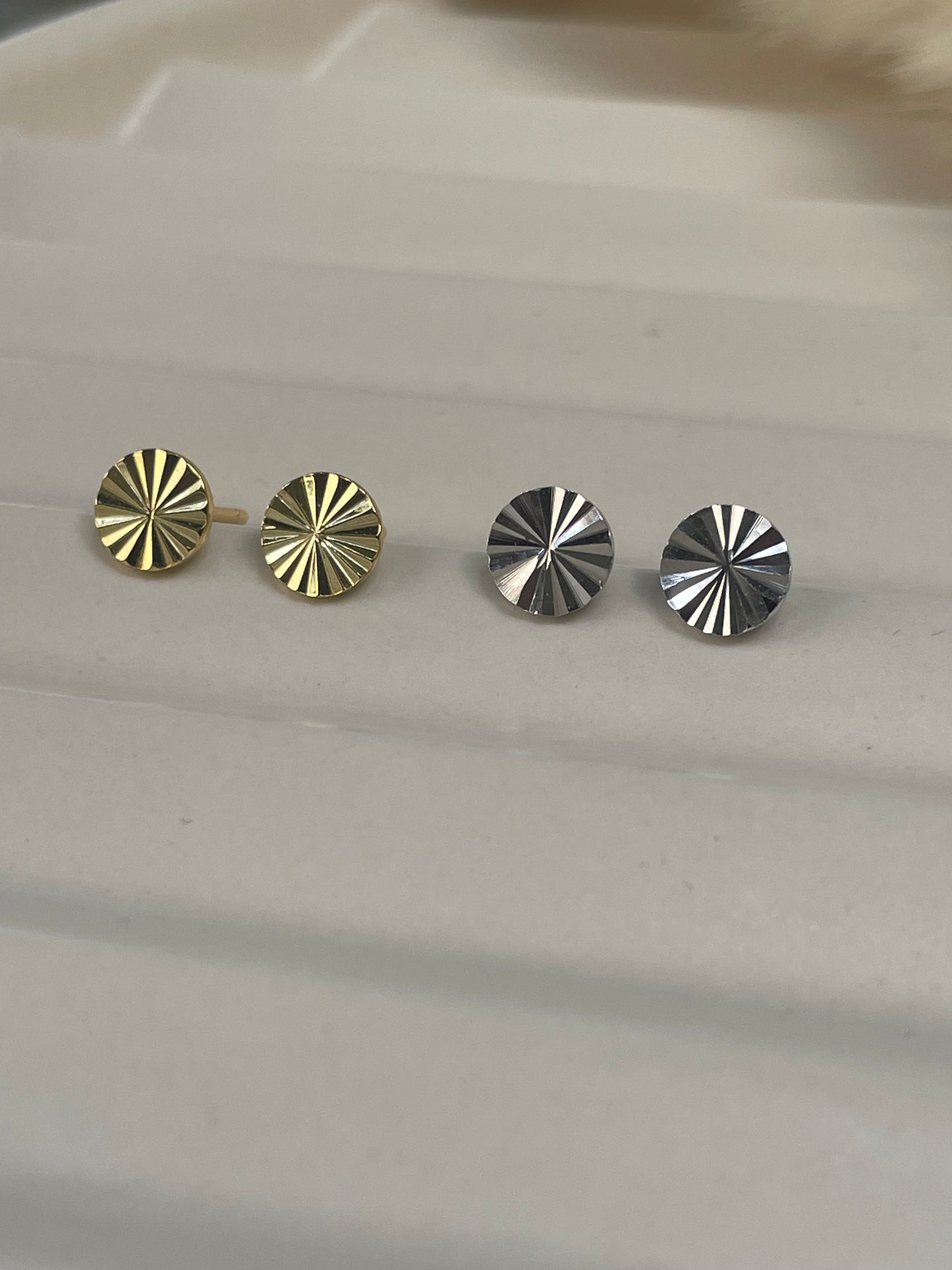 Sunburst Disk Earrings