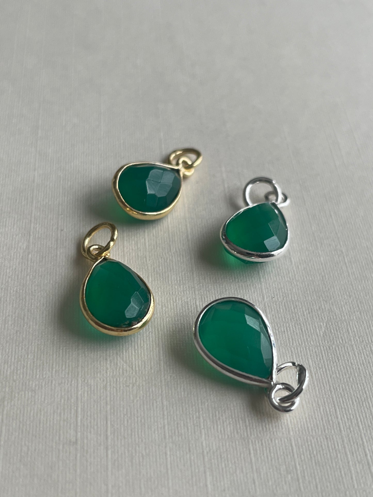 Ethereal Green Onyx Teardrop Pendant