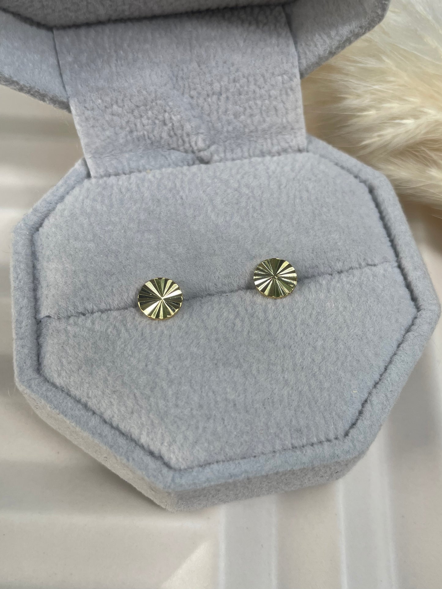Sunburst Disk Earrings