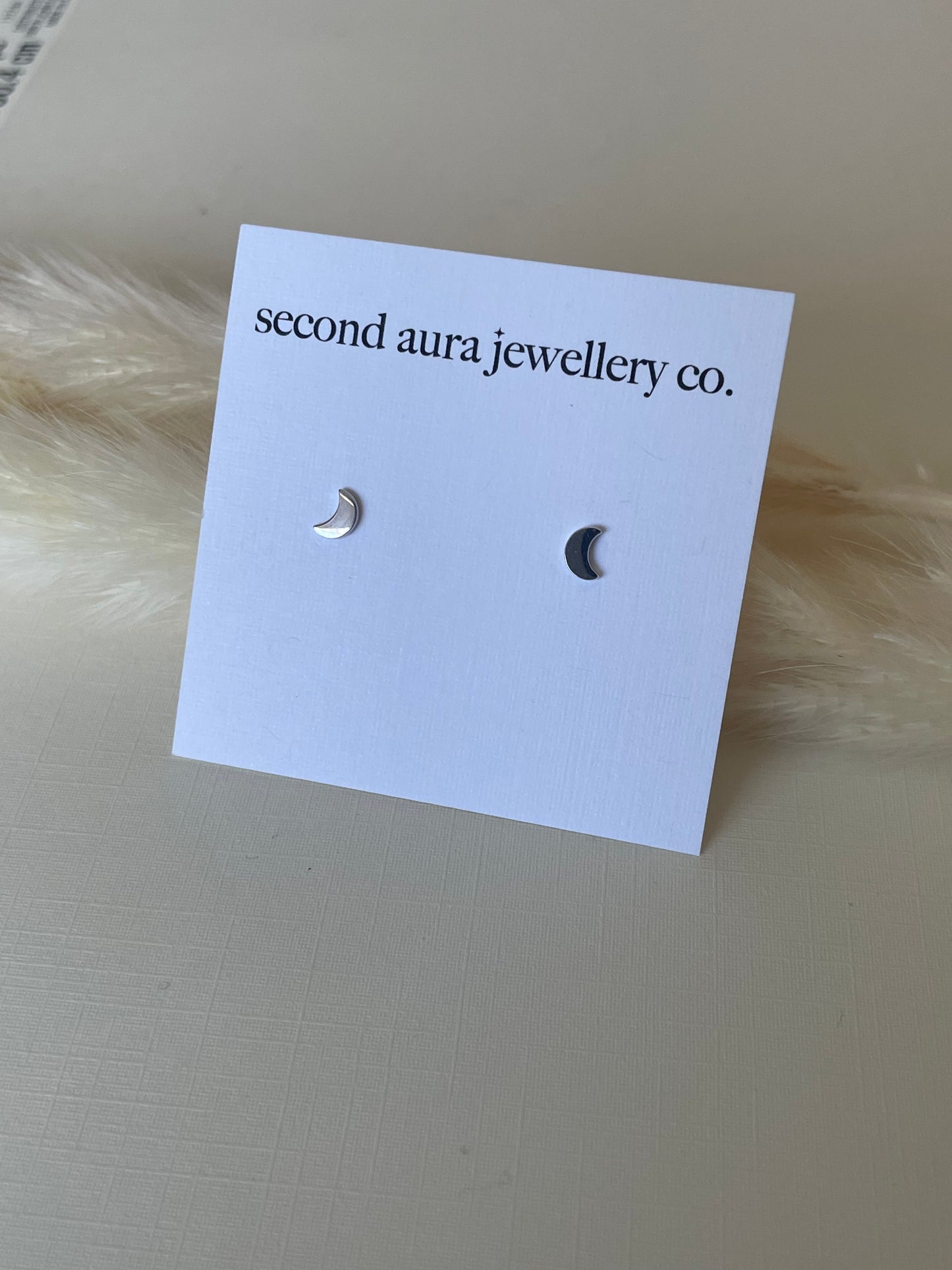 10K Moon Studs