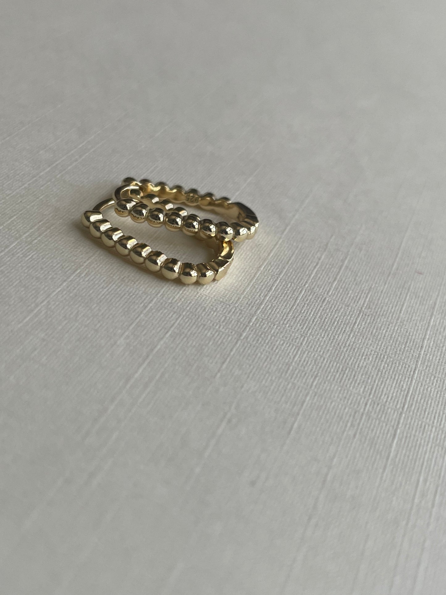 Classic Beaded Hoops