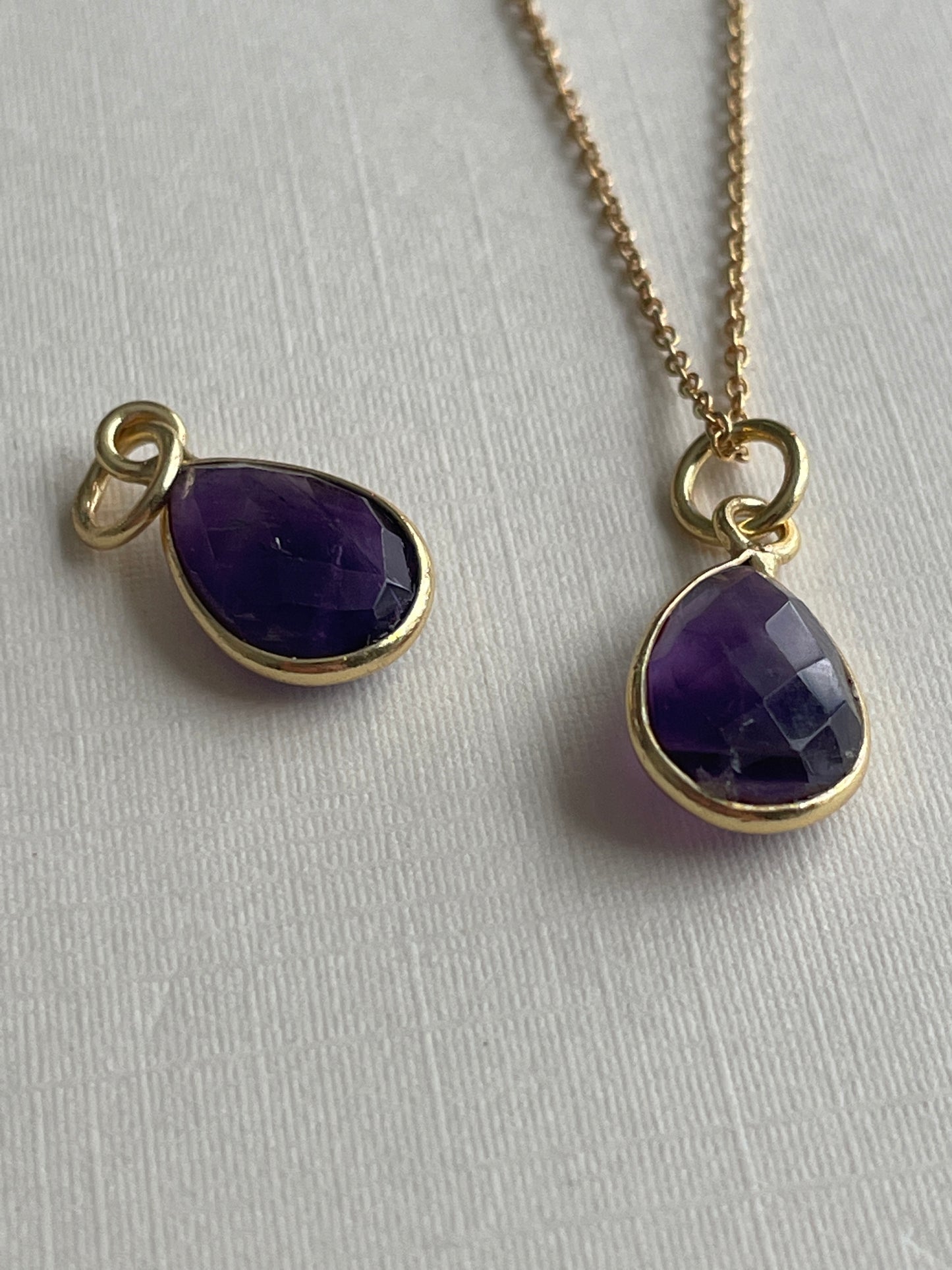 Mystic Amethyst Teardrop Pendant