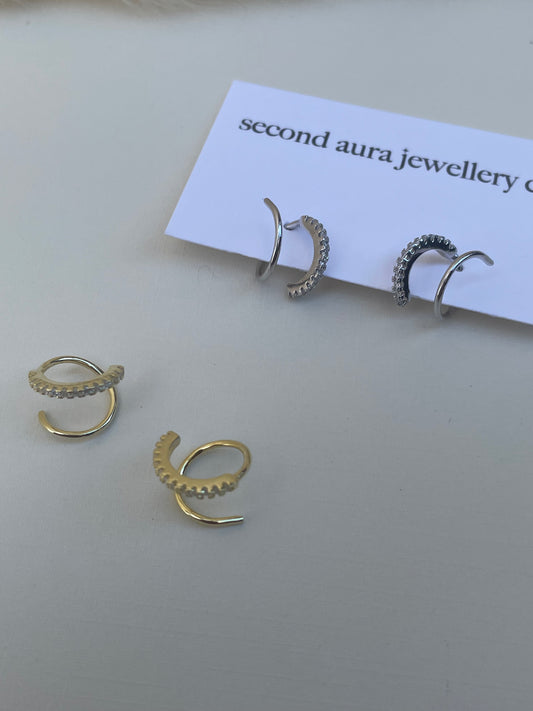 Double Sparkle Faux Piercing