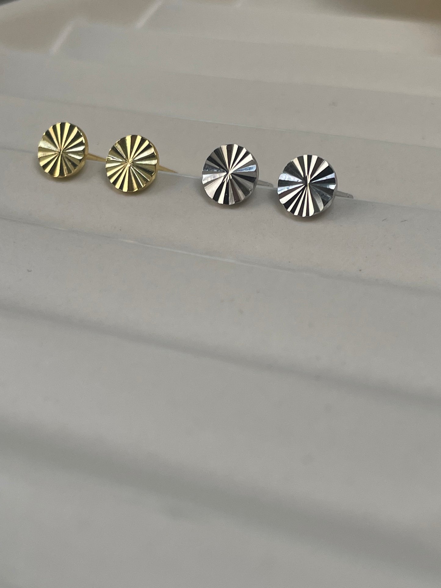 Sunburst Disk Earrings