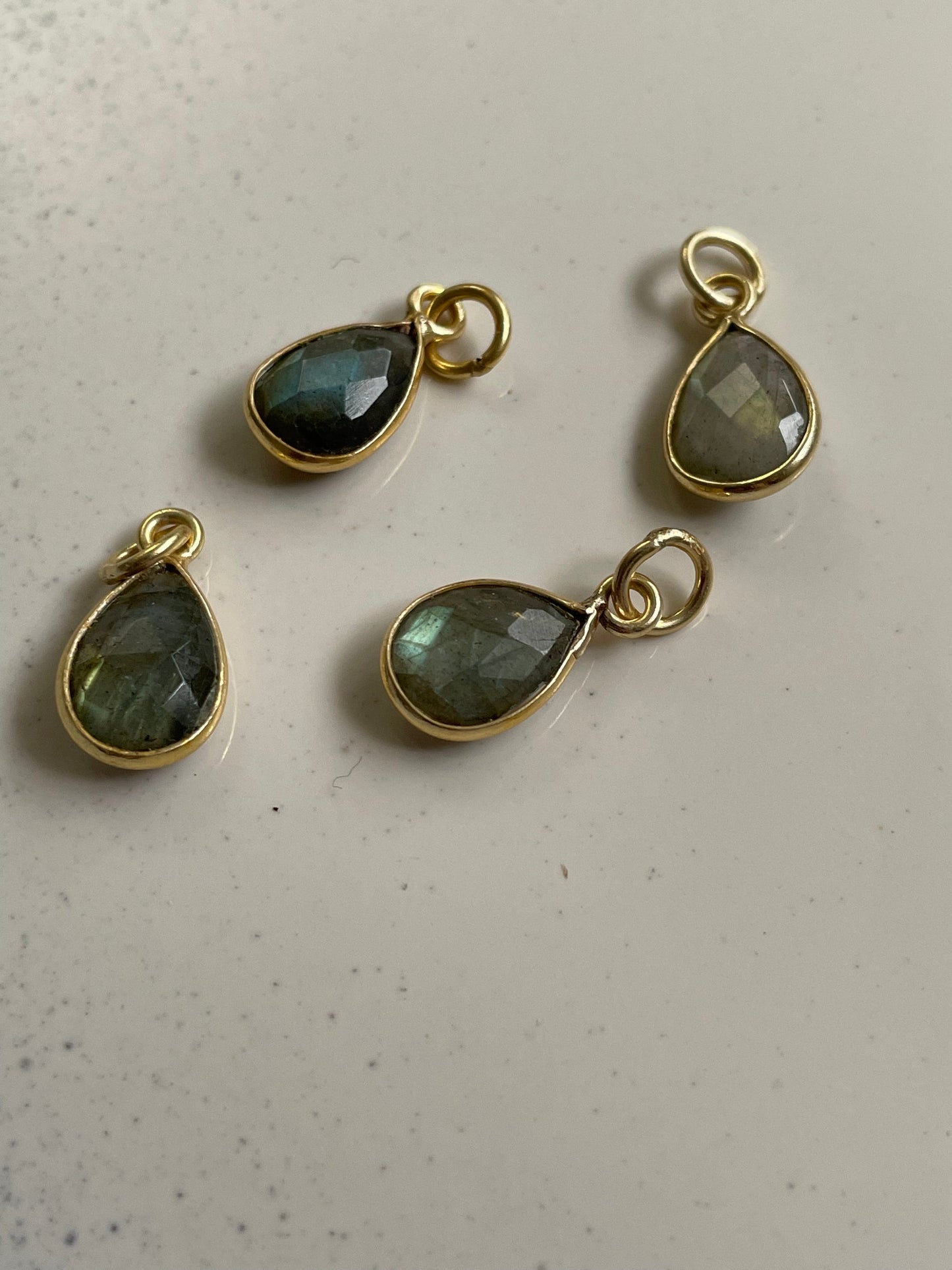 Earthy Labradorite Teardrop Pendant