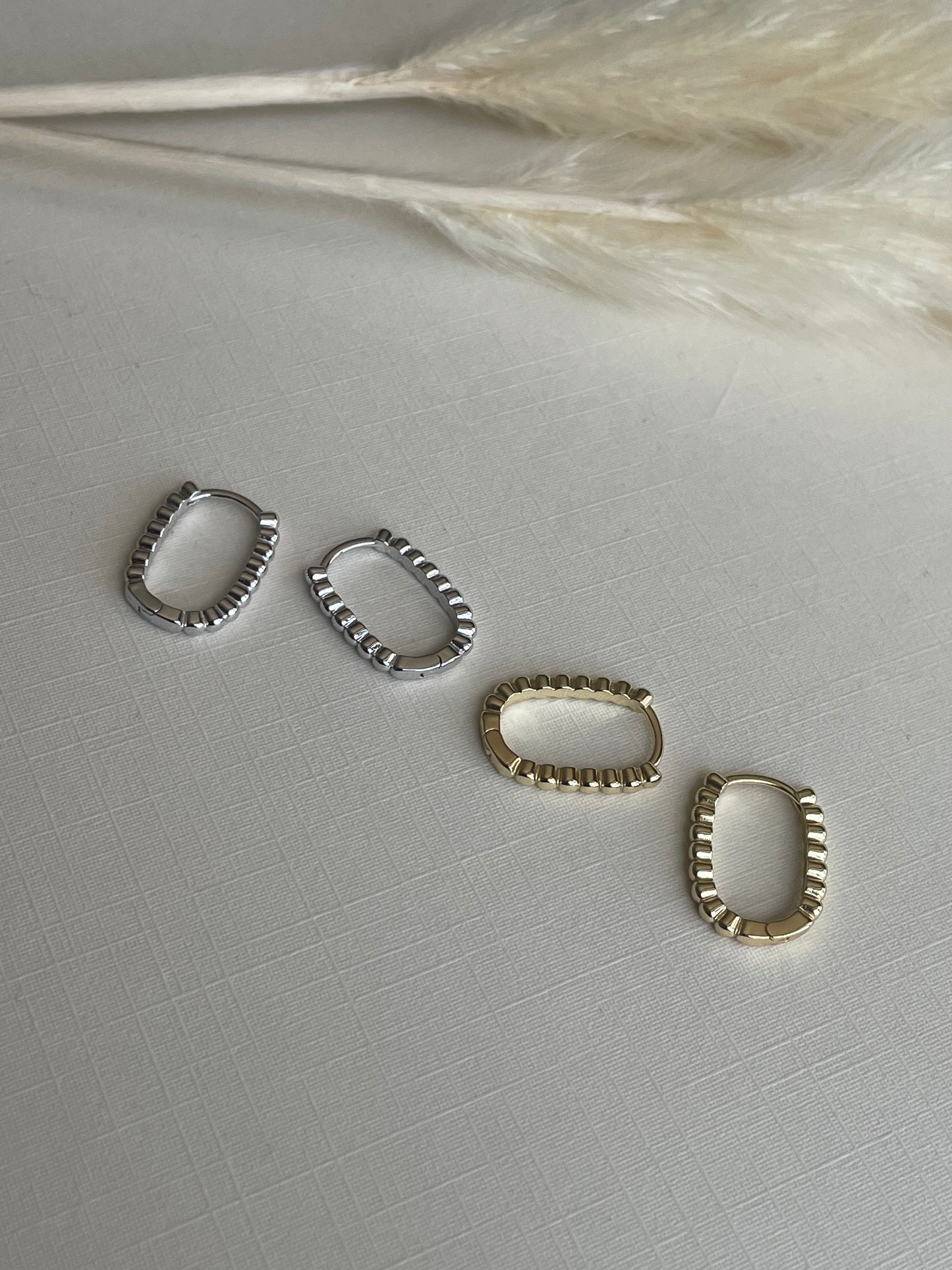 Classic Beaded Hoops