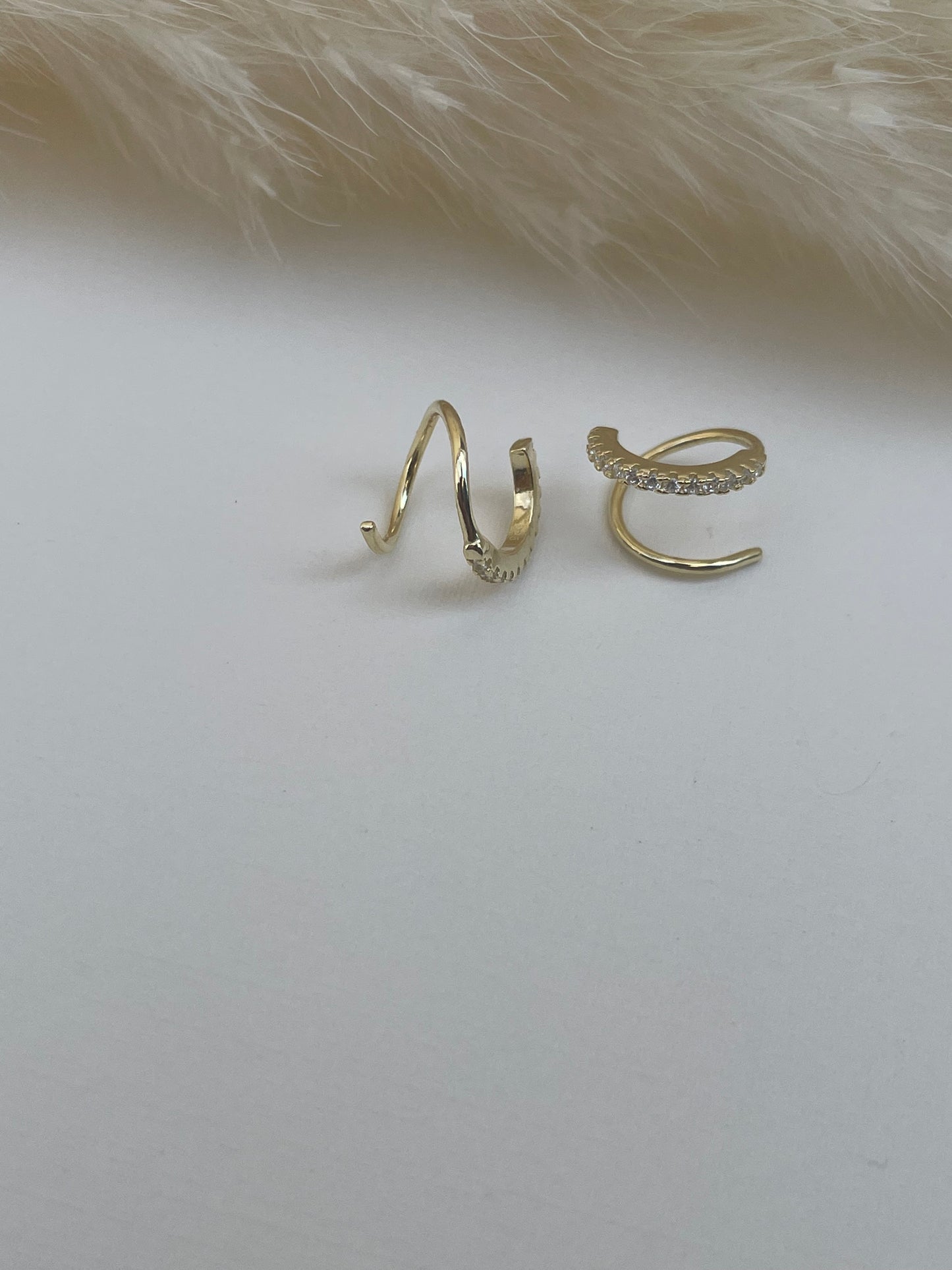 Double Sparkle Faux Piercing