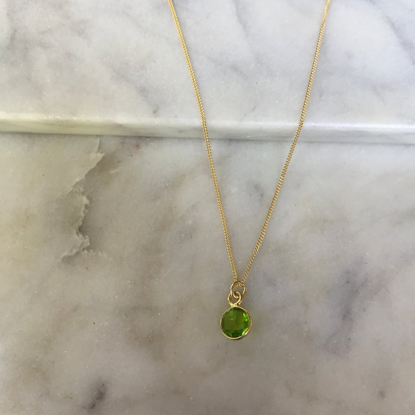 August’s Peridot In Gold