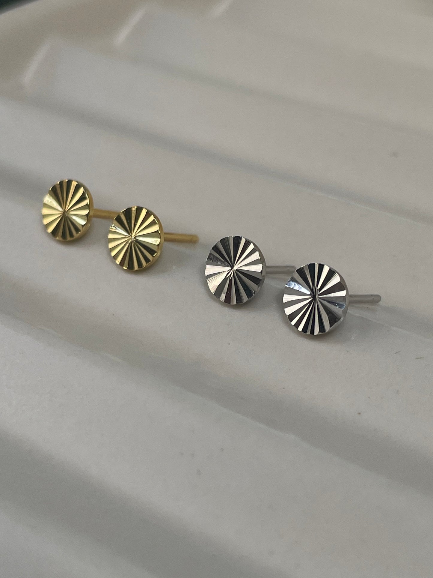 Sunburst Disk Earrings