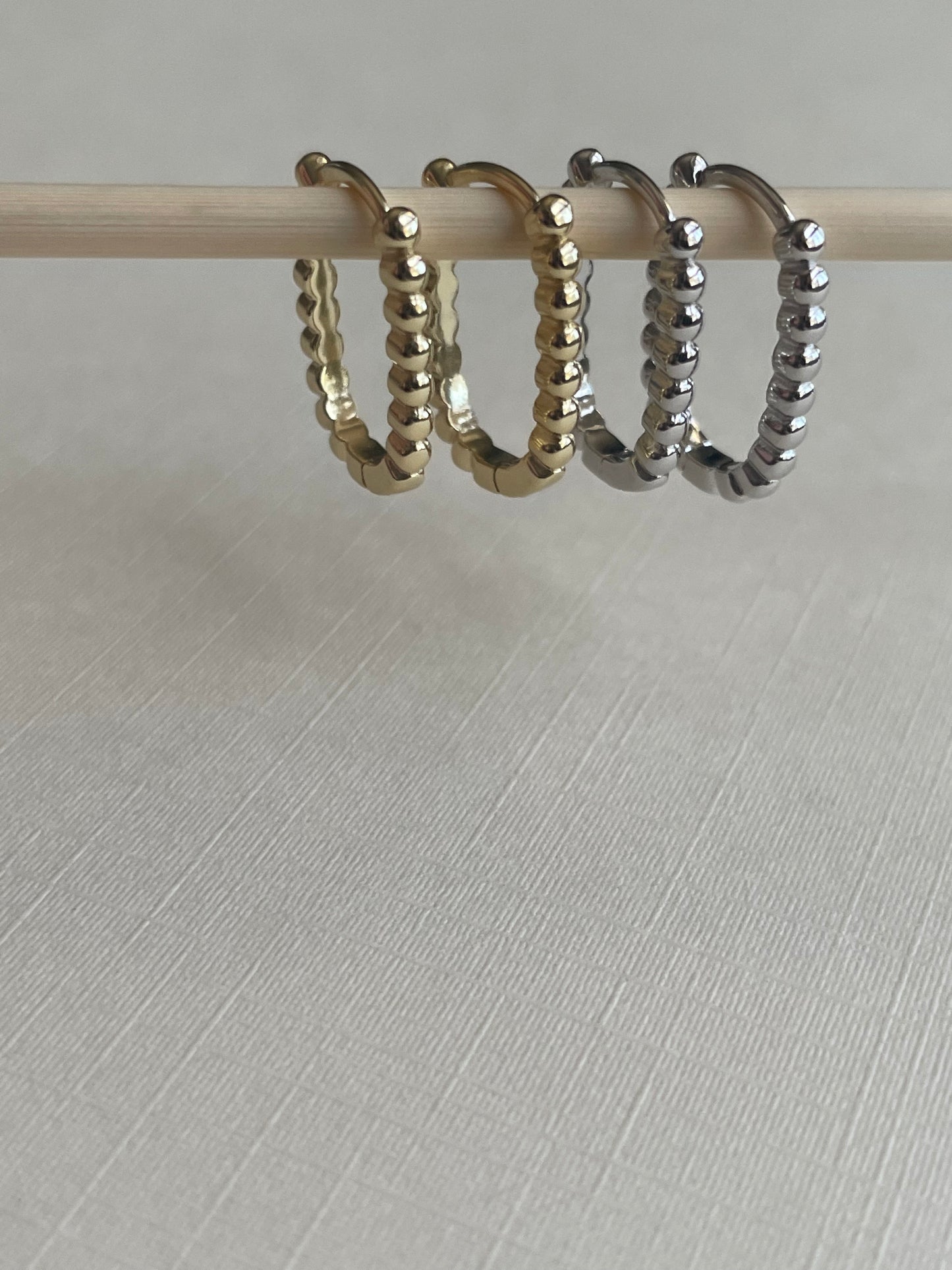 Classic Beaded Hoops