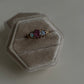 Vintage 14K Double Opal and Garnet Ring