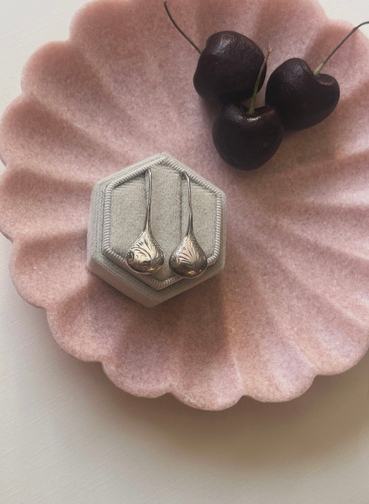 Vintage Etched & Puffed Dangles