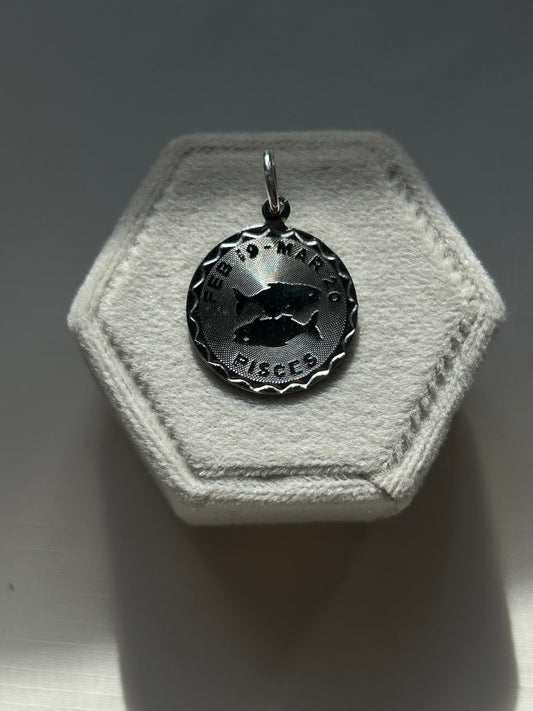 Vintage Silver Pisces Pendant