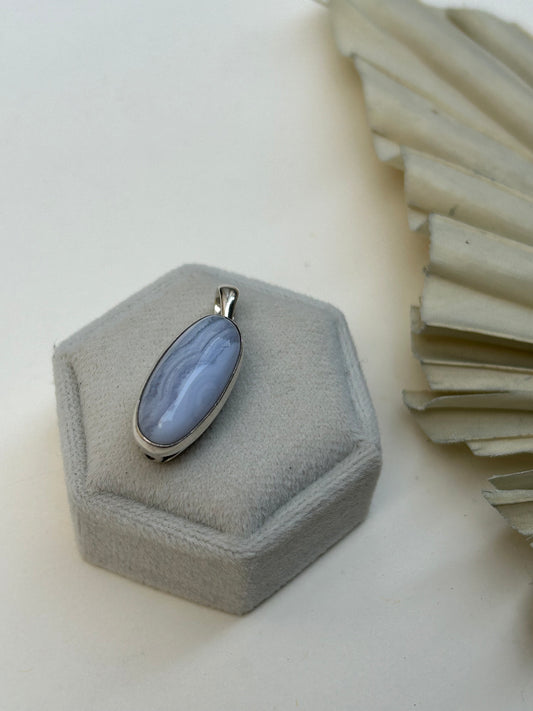 Blue Lace Agate Pendant