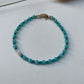 Amazonite x Blue Apatite x White. Opal Bracelet