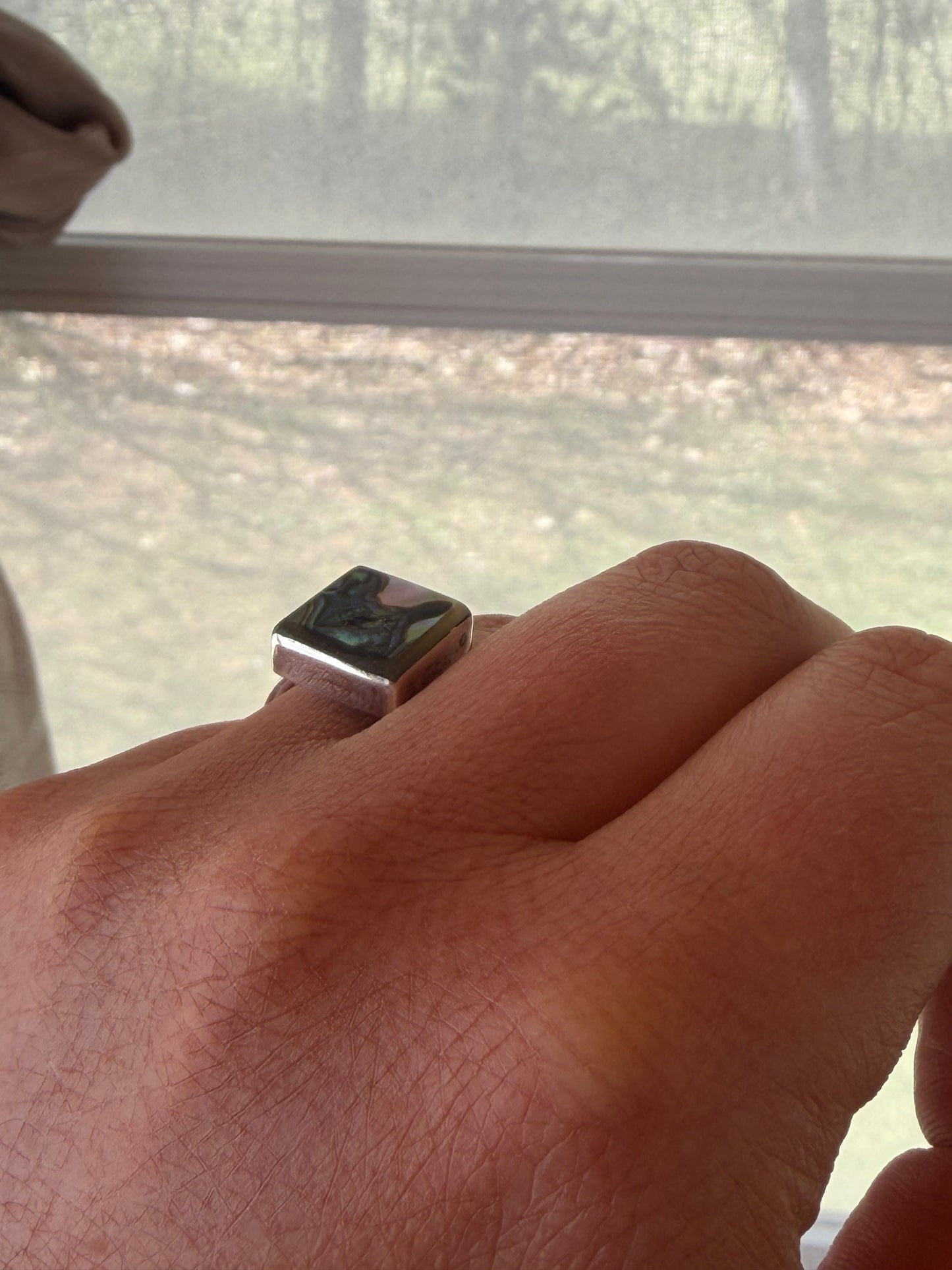 Modernist Abalone Ring