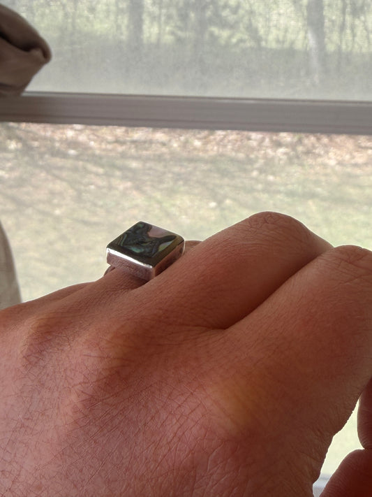 Modernist Abalone Ring