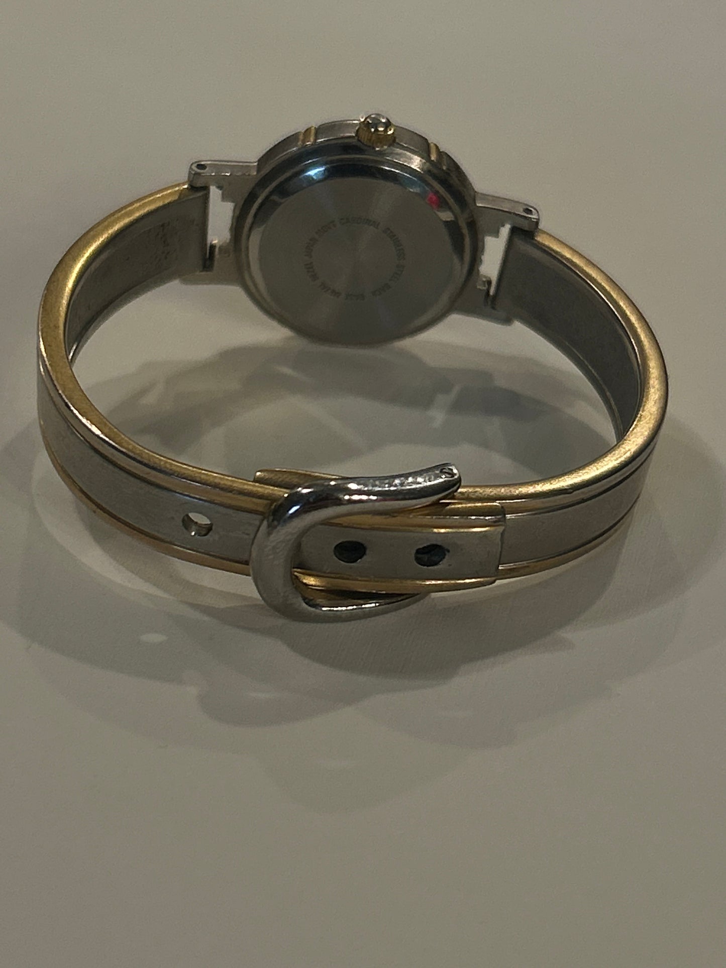 Vintage Two Toned Buckle Cardinal Bangle Watch