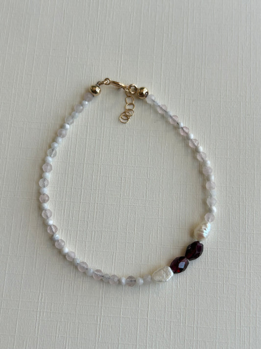 Rosey Garnet Blush Bracelet