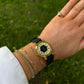 Vintage Dichroic Gold Toned + Leather Japanese Made Watch