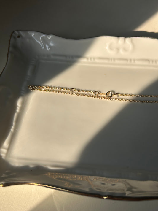 14KGF French Rope Anklet