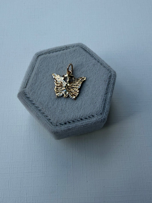 Vintage 10K Butterfly Charm