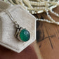 Vintage Silver Handmade Green Onyx Pendant