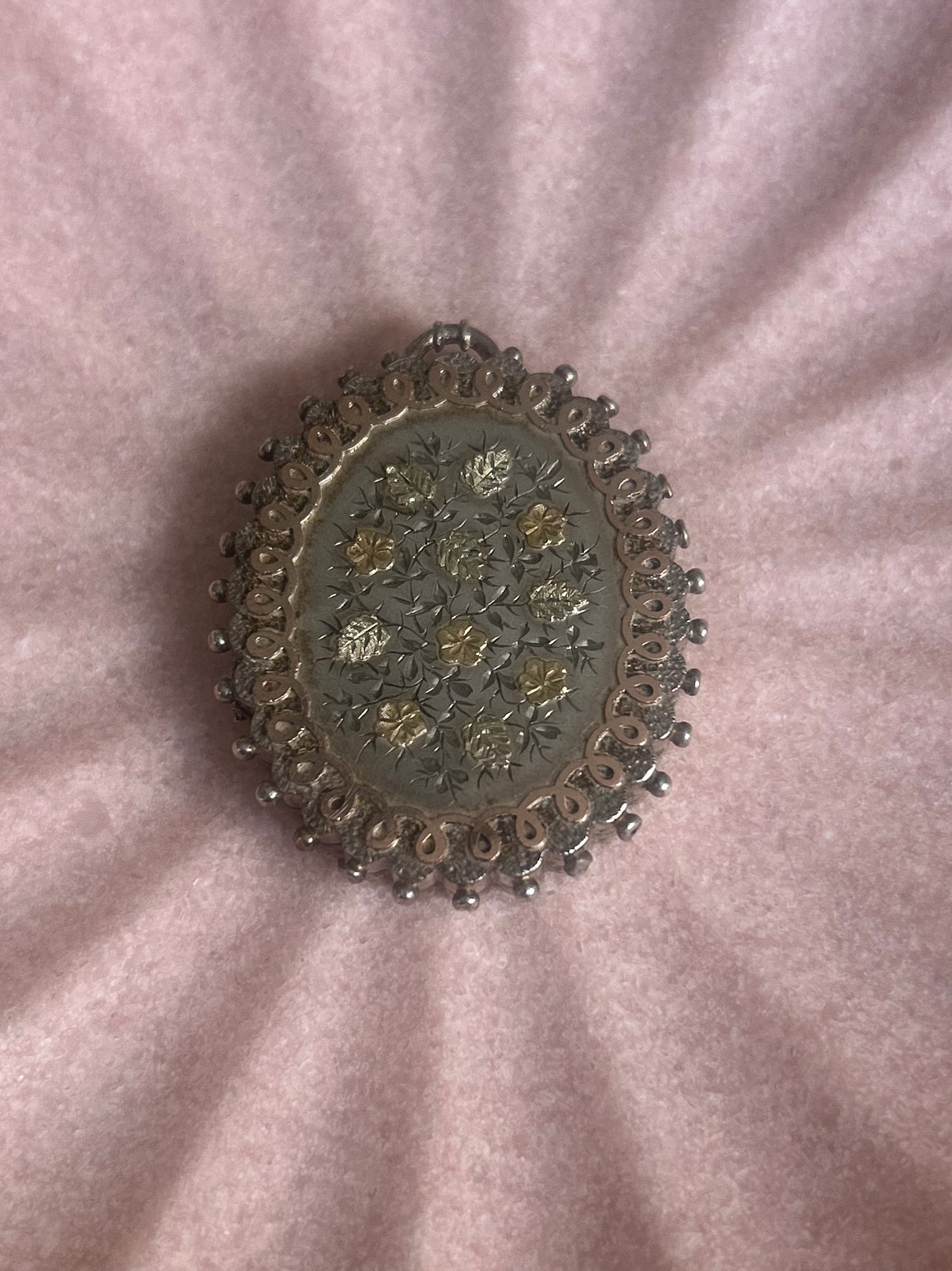 Antique Birmingham Victorian Floral Locket