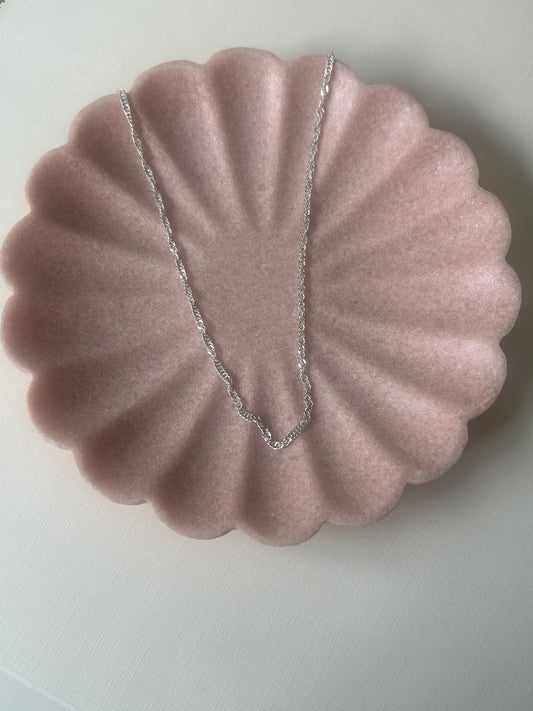 Silver Twisted Singapore Chain