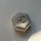 14K Baguette Single Flat Back Stud