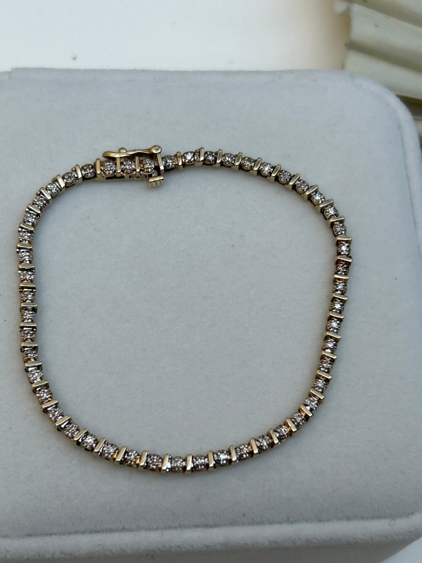 Estate 10K Vintage Tennis Bracelet