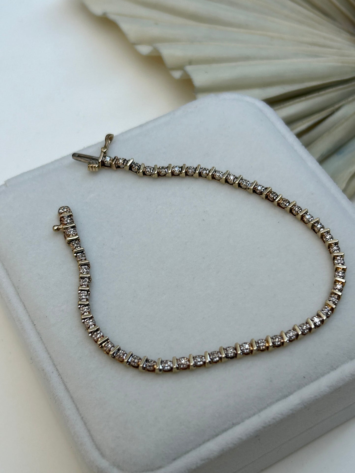 Estate 10K Vintage Tennis Bracelet