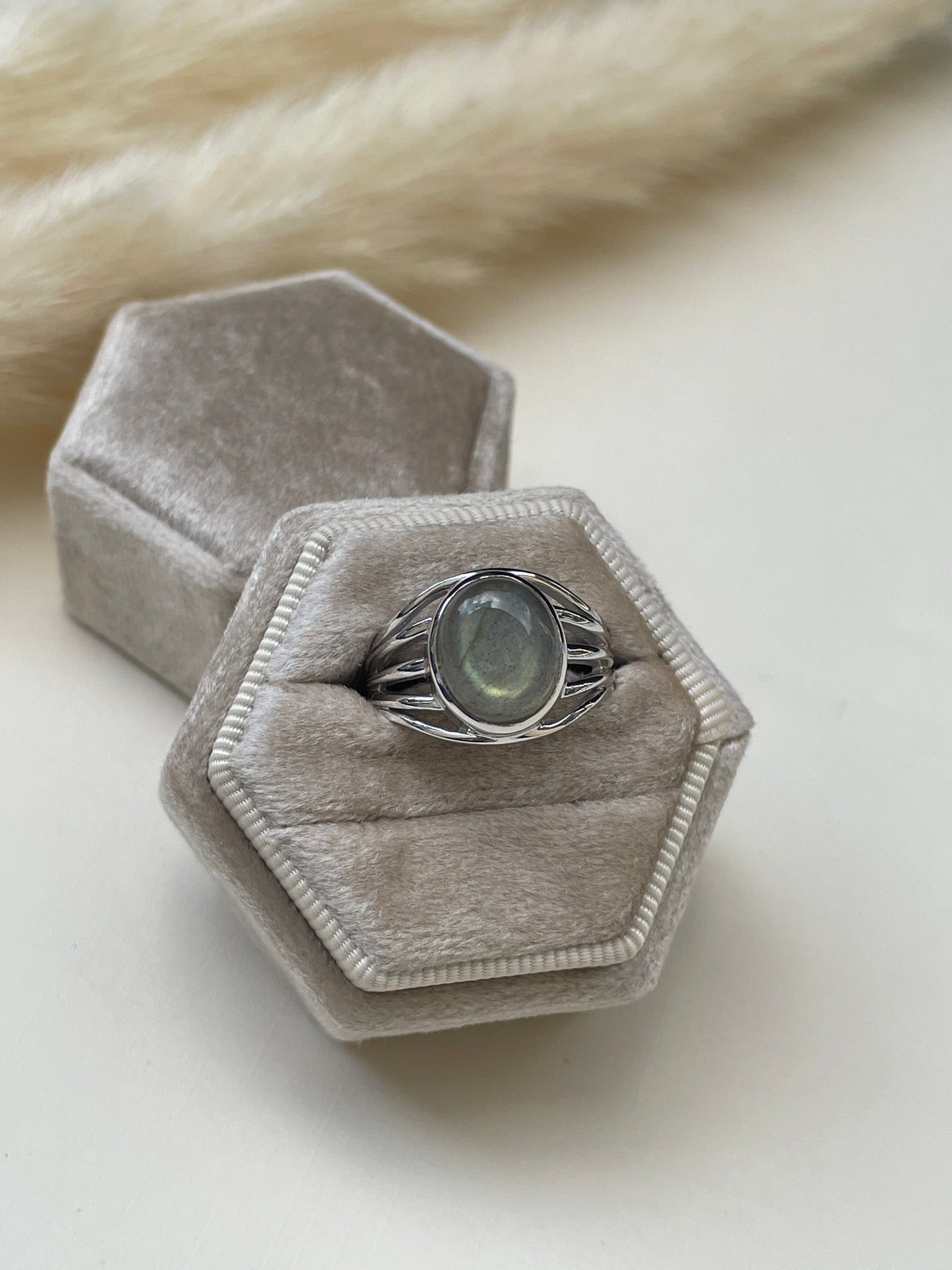 Earthy Labradorite Ring