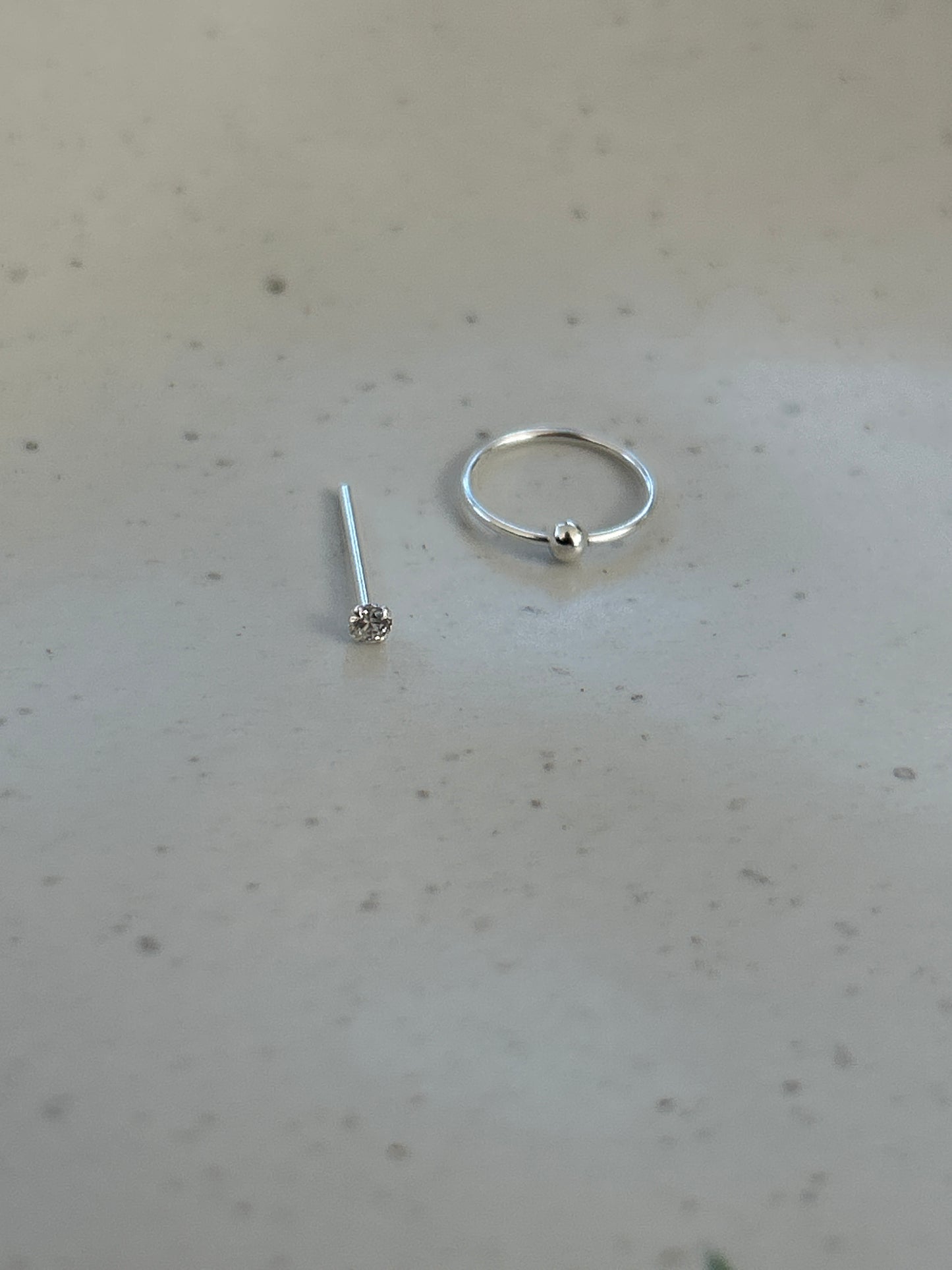 Silver Hoop + Sparkle Set