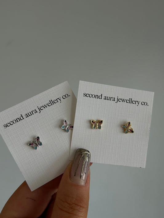 Papillion Multi Gem Studs * Limited Edition*