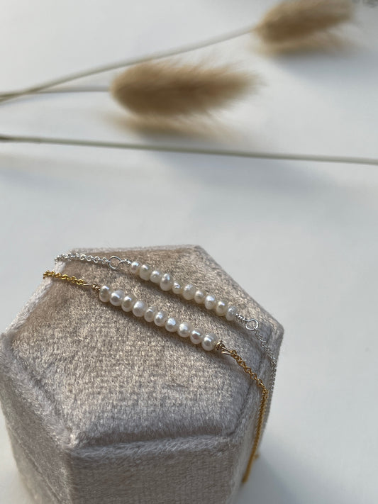 Seed Pearl Bar Necklace