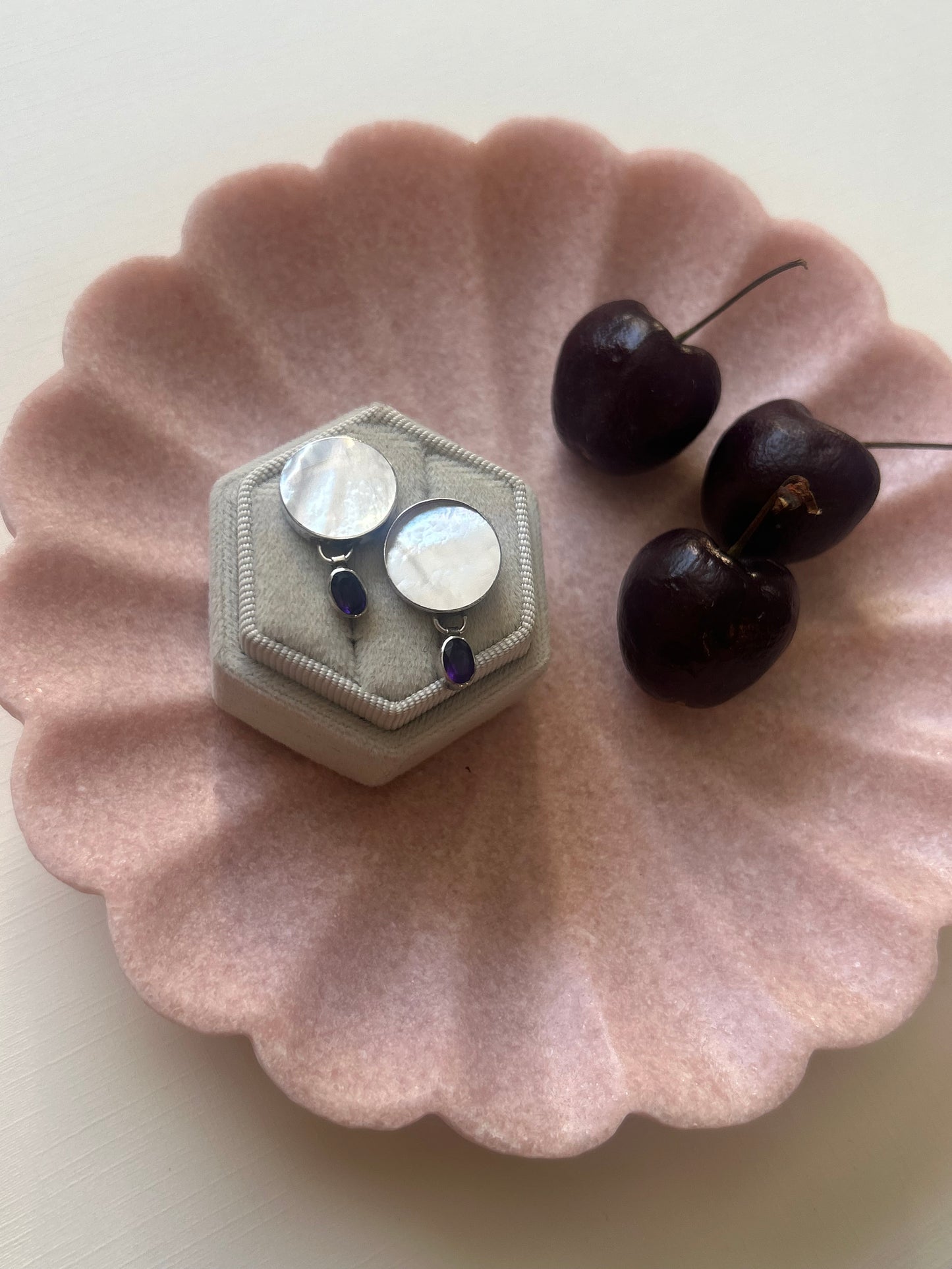 Lunar Amethyst Eclipse Earrings