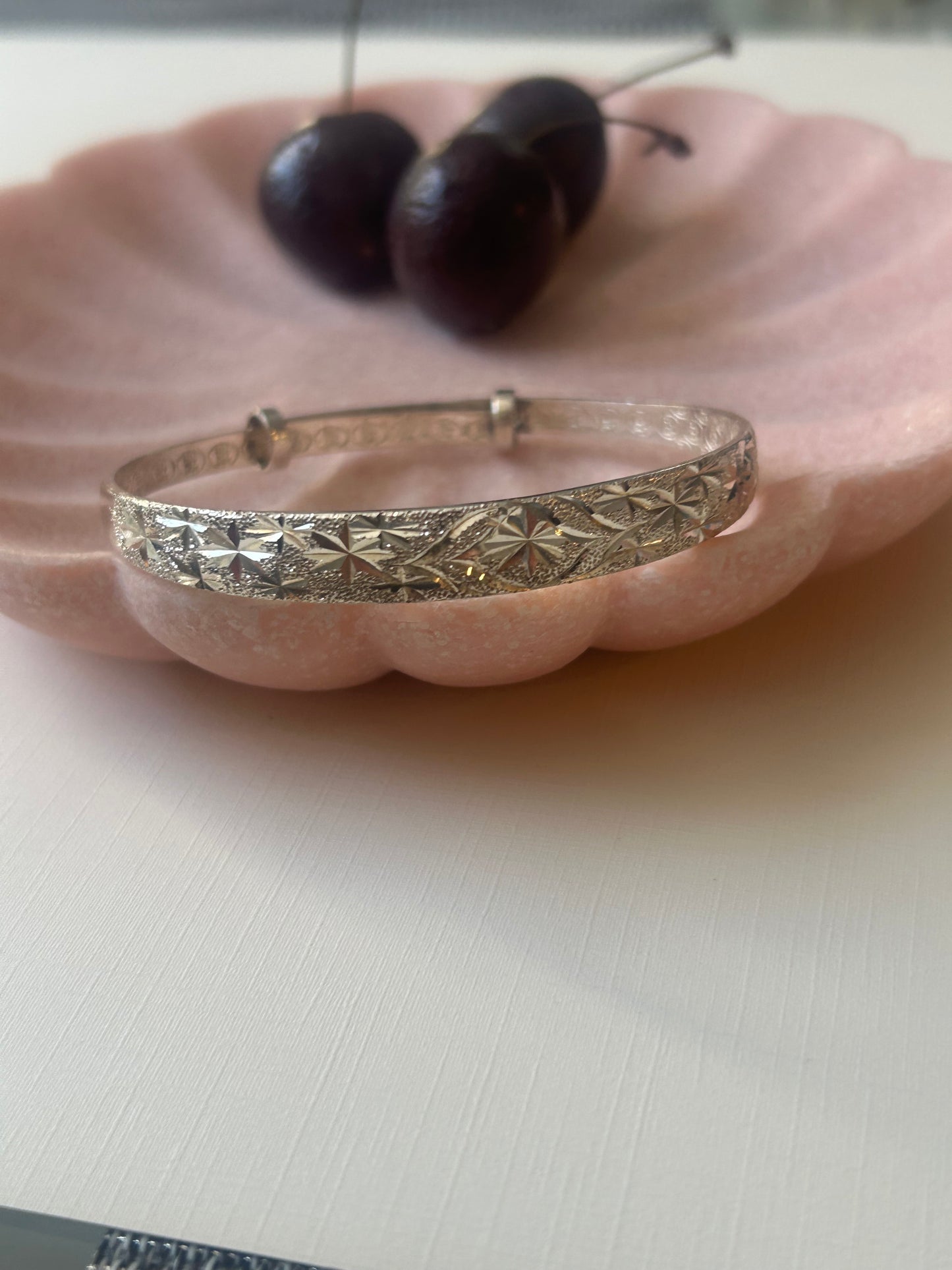 Etched Starburst Bangle
