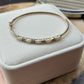 Vintage 10K Opal and Diamond Bangle CID