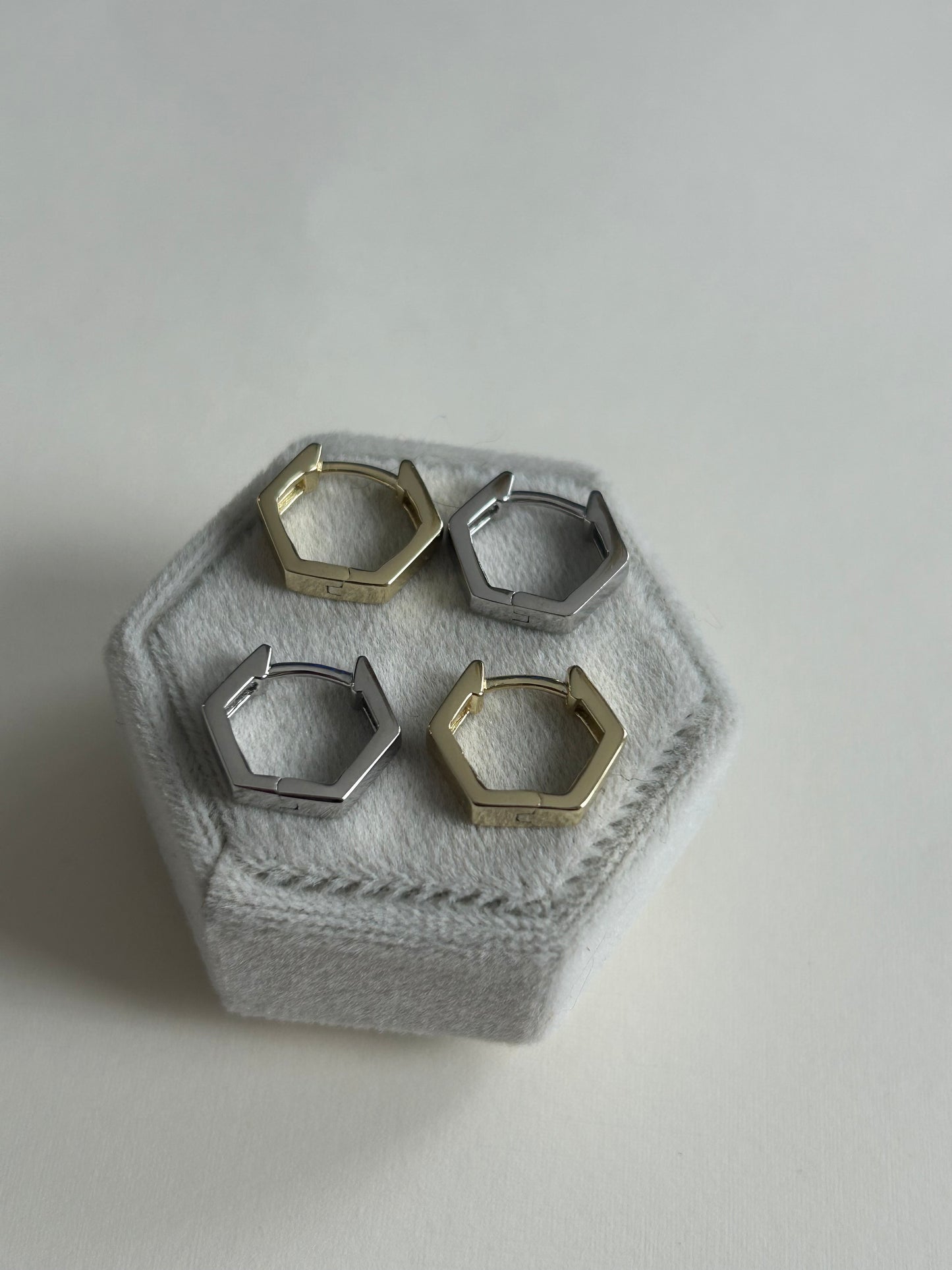 Geometric Hexagon Huggies