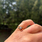 Vintage 10K Diamond Petal Nesting Band
