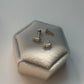 14K Baguette Single Flat Back Stud