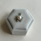Vintage 14K White Gold Pearl and Diamond Snowflake Pendant