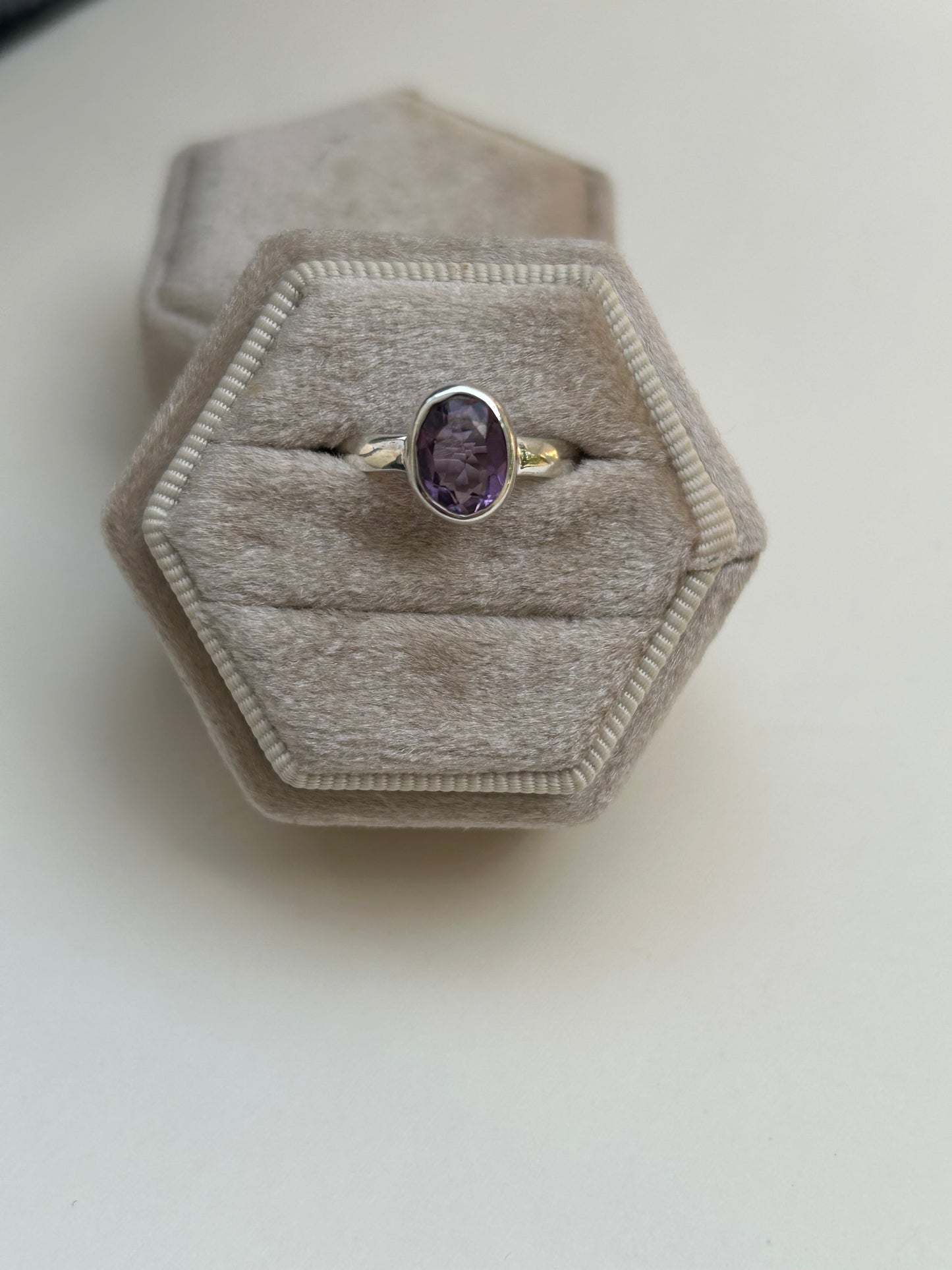 Bezel Amethyst Ring