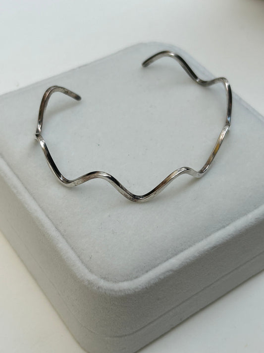 Silver Wave Cuff